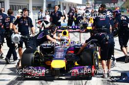 Daniel Ricciardo (AUS) Red Bull Racing RB10. 25.07.2014. Formula 1 World Championship, Rd 11, Hungarian Grand Prix, Budapest, Hungary, Practice Day.