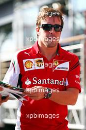 Fernando Alonso (ESP) Ferrari signs autographs for the fans. 25.07.2014. Formula 1 World Championship, Rd 11, Hungarian Grand Prix, Budapest, Hungary, Practice Day.