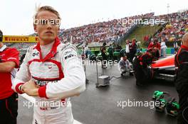 Max Chilton (GBR) Marussia F1 Team on the grid. 27.07.2014. Formula 1 World Championship, Rd 11, Hungarian Grand Prix, Budapest, Hungary, Race Day.