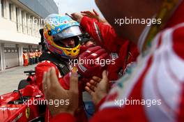 2nd place Fernando Alonso (ESP) Ferrari. 27.07.2014. Formula 1 World Championship, Rd 11, Hungarian Grand Prix, Budapest, Hungary, Race Day.