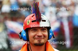 A marshal with a mohican helmet. 27.07.2014. Formula 1 World Championship, Rd 11, Hungarian Grand Prix, Budapest, Hungary, Race Day.