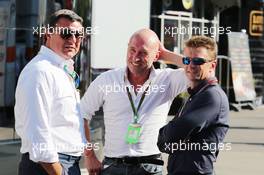(L to R): Mark Blundell (GBR) with Perry McCarthy (GBR) and Allan McNish (GBR) BBC F1 Presenter. 06.09.2014. Formula 1 World Championship, Rd 13, Italian Grand Prix, Monza, Italy, Qualifying Day.