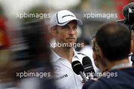 Jenson Button (GBR) McLaren 04.09.2014. Formula 1 World Championship, Rd 13, Italian Grand Prix, Monza, Italy, Preparation Day.
