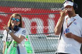 (L to R): Susie Wolff (GBR) Williams Development Driver with Alex Wurz (AUT) Williams Driver Mentor. 03.10.2014. Formula 1 World Championship, Rd 15, Japanese Grand Prix, Suzuka, Japan, Practice Day.