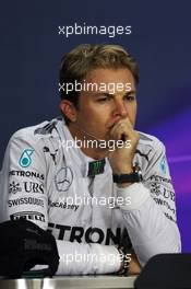 Nico Rosberg (GER) Mercedes AMG F1 in the FIA Press Conference. 05.10.2014. Formula 1 World Championship, Rd 15, Japanese Grand Prix, Suzuka, Japan, Race Day.