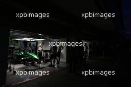 Caterham F1 Team garage at night time. 04.10.2014. Formula 1 World Championship, Rd 15, Japanese Grand Prix, Suzuka, Japan, Qualifying Day.