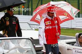 Fernando Alonso (ESP) Ferrari on the drivers parade. 05.10.2014. Formula 1 World Championship, Rd 15, Japanese Grand Prix, Suzuka, Japan, Race Day.