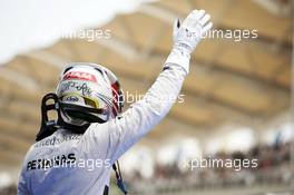 Race winner Lewis Hamilton (GBR) Mercedes AMG F1 celebrates in parc ferme. 30.03.2014. Formula 1 World Championship, Rd 2, Malaysian Grand Prix, Sepang, Malaysia, Sunday.