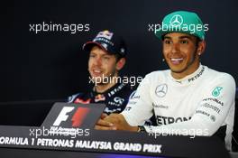 Race winner Lewis Hamilton (GBR) Mercedes AMG F1 in the FIA Press Conference. 30.03.2014. Formula 1 World Championship, Rd 2, Malaysian Grand Prix, Sepang, Malaysia, Sunday.