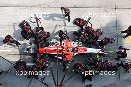 Max Chilton (GBR) Marussia F1 Team pit stop. 30.03.2014. Formula 1 World Championship, Rd 2, Malaysian Grand Prix, Sepang, Malaysia, Sunday.
