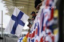 A Finnish flag in the grandstand. 30.03.2014. Formula 1 World Championship, Rd 2, Malaysian Grand Prix, Sepang, Malaysia, Sunday.