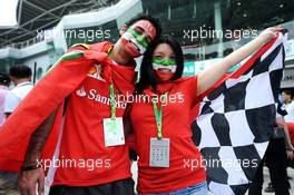 Fernando Alonso (ESP) Ferrari fans. 30.03.2014. Formula 1 World Championship, Rd 2, Malaysian Grand Prix, Sepang, Malaysia, Sunday.