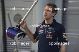 Sebastian Vettel (GER) Red Bull Racing. 27.03.2014. Formula 1 World Championship, Rd 2, Malaysian Grand Prix, Sepang, Malaysia, Thursday.