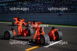 Pre race ceremony. 12.10.2014. Formula 1 World Championship, Rd 16, Russian Grand Prix, Sochi Autodrom, Sochi, Russia, Race Day.