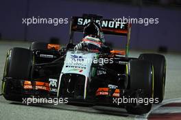 Nico Hulkenberg (GER) Sahara Force India F1 VJM07. 19.09.2014. Formula 1 World Championship, Rd 14, Singapore Grand Prix, Singapore, Singapore, Practice Day.