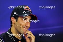 Daniel Ricciardo (AUS) Red Bull Racing in the FIA Press Conference. 21.09.2014. Formula 1 World Championship, Rd 14, Singapore Grand Prix, Singapore, Singapore, Race Day.