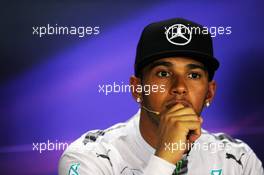 Lewis Hamilton (GBR) Mercedes AMG F1 in the FIA Press Conference. 20.09.2014. Formula 1 World Championship, Rd 14, Singapore Grand Prix, Singapore, Singapore, Qualifying Day.