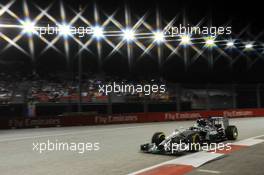 Lewis Hamilton (GBR) Mercedes AMG F1 W05. 20.09.2014. Formula 1 World Championship, Rd 14, Singapore Grand Prix, Singapore, Singapore, Qualifying Day.