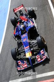 Jean-Eric Vergne (FRA) Scuderia Toro Rosso STR9. 08.07.2014. Formula One Testing, Silverstone, England, Tuesday.