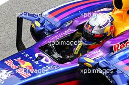 Daniel Ricciardo (AUS) Red Bull Racing RB10. 08.07.2014. Formula One Testing, Silverstone, England, Tuesday.