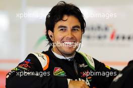 Sergio Perez (MEX) Sahara Force India F1. 23.11.2014. Formula 1 World Championship, Rd 19, Abu Dhabi Grand Prix, Yas Marina Circuit, Abu Dhabi, Race Day.