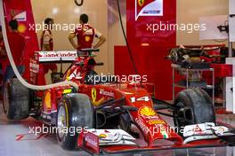 Ferrari F14-T. 20.11.2014. Formula 1 World Championship, Rd 19, Abu Dhabi Grand Prix, Yas Marina Circuit, Abu Dhabi, Preparation Day.