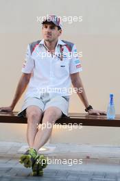 Adrian Sutil (GER) Sauber. 20.11.2014. Formula 1 World Championship, Rd 19, Abu Dhabi Grand Prix, Yas Marina Circuit, Abu Dhabi, Preparation Day.