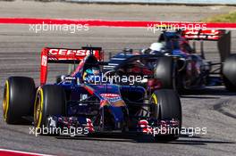 Jean-Eric Vergne (FRA) Scuderia Toro Rosso STR9. 31.10.2014. Formula 1 World Championship, Rd 17, United States Grand Prix, Austin, Texas, USA, Practice Day.