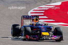 Sebastian Vettel (GER) Red Bull Racing RB10. 31.10.2014. Formula 1 World Championship, Rd 17, United States Grand Prix, Austin, Texas, USA, Practice Day.