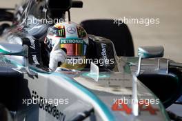 Race winner Lewis Hamilton (GBR) Mercedes AMG F1 W05 celebrates in parc ferme. 02.11.2014. Formula 1 World Championship, Rd 17, United States Grand Prix, Austin, Texas, USA, Race Day.