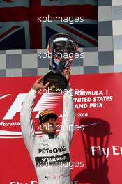 1st place Lewis Hamilton (GBR) Mercedes AMG F1. 02.11.2014. Formula 1 World Championship, Rd 17, United States Grand Prix, Austin, Texas, USA, Race Day.