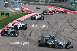 Nico Rosberg (GER) Mercedes AMG F1 W05. 02.11.2014. Formula 1 World Championship, Rd 17, United States Grand Prix, Austin, Texas, USA, Race Day.