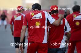 (L to R): Marco Mattiacci (ITA) Ferrari Team Principal with Fernando Alonso (ESP) Ferrari. 30.10.2014. Formula 1 World Championship, Rd 17, United States Grand Prix, Austin, Texas, USA, Preparation Day.