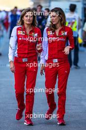 (L to R): Stefania Bocchi (ITA) Ferrari Press Officer with Roberta Vallorosi (ITA) Ferrari Press Officer.  30.10.2014. Formula 1 World Championship, Rd 17, United States Grand Prix, Austin, Texas, USA, Preparation Day.