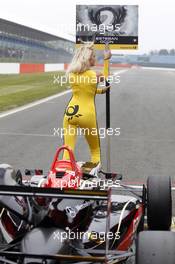 Gridgirl of Esteban Ocon (FRA) Prema Powerteam Dallara F312 – Mercedes 20.04.2014. FIA F3 European Championship 2014, Round 1, Race 3, Silverstone, England