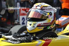 helmet of Antonio Giovinazzi (ITA) JAGONYA AYAM with CARLIN Dallara F312 Volkswagen 21.06.2014. FIA F3 European Championship 2014, Round 5, Race 1, Spa-Francorchamps