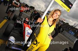 grid girl of Max Verstappen (NED) VAN AMERSFOORT RACING Dallara F312 Volkswagen 29.06.2014. FIA F3 European Championship 2014, Round 6, Race 3, Norisring, Nürnberg