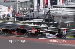 Esteban Ocon (FRA) Prema Powerteam Dallara F312 – Mercedes and Max Verstappen (NED) Van Amersfoort Racing Dallara F312 – Volkswagen 02.08.2014. FIA F3 European Championship 2014, Round 8, Race 1, Red Bull Ring, Spielberg, Austria