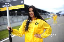 Gridgirl of Roy Nissany (ISR) kfzteile24 Mücke Motorsport Dallara F312 – Mercedes 17.08.2014. FIA F3 European Championship 2014, Round 9, Race 2, Nürburgring, Nürburg