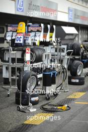 pit lane, tyre, Max Verstappen (NED) VAN AMERSFOORT RACING Dallara F312 Volkswagen 17.10.2014. FIA F3 European Championship 2014, Round 11, Qualifying, Hockenheimring, Hockenheim