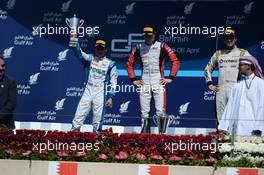 Race 1 Podium: Julian Leal (COL), Carlin (2nd position) 05.04.2014. GP2 Series, Rd 1, Sakhir, Bahrain,Saturday.
