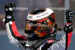 Race winner Stoffel Vandoorne (BEL), ART Grand Prix celebrates in parc ferme. 05.04.2014. GP2 Series, Rd 1, Sakhir, Bahrain,Saturday.