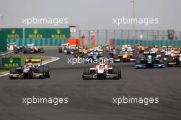 Race 2, Start of the race 27.07.2014. GP2 Series, Rd 7, Budapest, Hungary, Sunday.