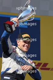 Race 2, Marco Sorensen (DEN), MP Motorsport winner on the podium 12.10.2014. GP2 Series, Rd 10, Sochi Autodrom, Sochi, Russia, Sunday.
