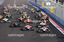 Race 1, the start 11.10.2014. GP2 Series, Rd 10, Sochi Autodrom, Sochi, Russia, Saturday.