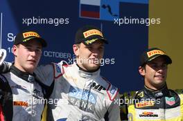 Race 2, The podium winner Marco Sorensen (DEN), MP Motorsport, 2nd Stoffel Vandoorne (BEL), ART Grand Prix, 3rd  Felipe Nasr (BRA), Carlin 12.10.2014. GP2 Series, Rd 10, Sochi Autodrom, Sochi, Russia, Sunday.