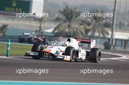 Race 2, 3rd position Arthur Pic (FRA) Campos Racing 23.11.2014. GP2 Series, Rd 11, Yas Marina Circuit, Abu Dhabi, UAE, Sunday.