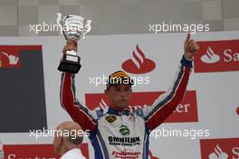 Race 2, the podium: winner Jann Mardenborough (GBR) Arden International, 2nd Dino Zamparelli (GBR) Art Grand Prix, 3rd Jimmy Eriksson (SWE) Koiranen GP 20.07.2014. GP3 Series, Rd 4, Hockenheim, Germany, Sunday.