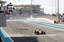 Winner Race 2, Patric Niederhauser (SUI) Arden International 23.11.2014. GP3 Series, Rd 9, Yas Marina Circuit, Abu Dhabi, UAE, Sunday.