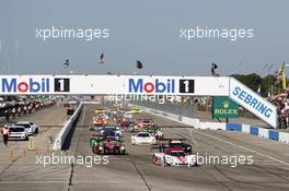 Start of the Race 15.03.2014. 12 Hours of Sebring, Friday, Sebring, USA.